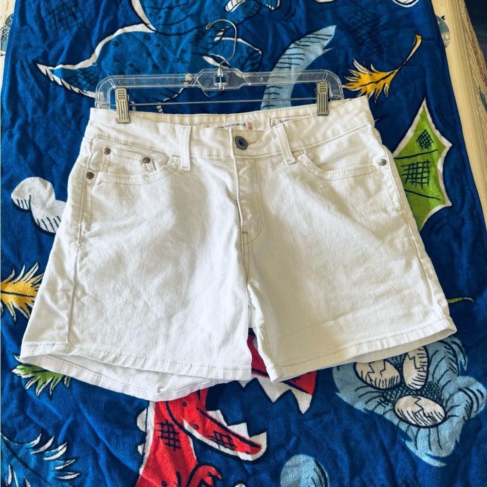 Levi’s Women's White Denim Shorts